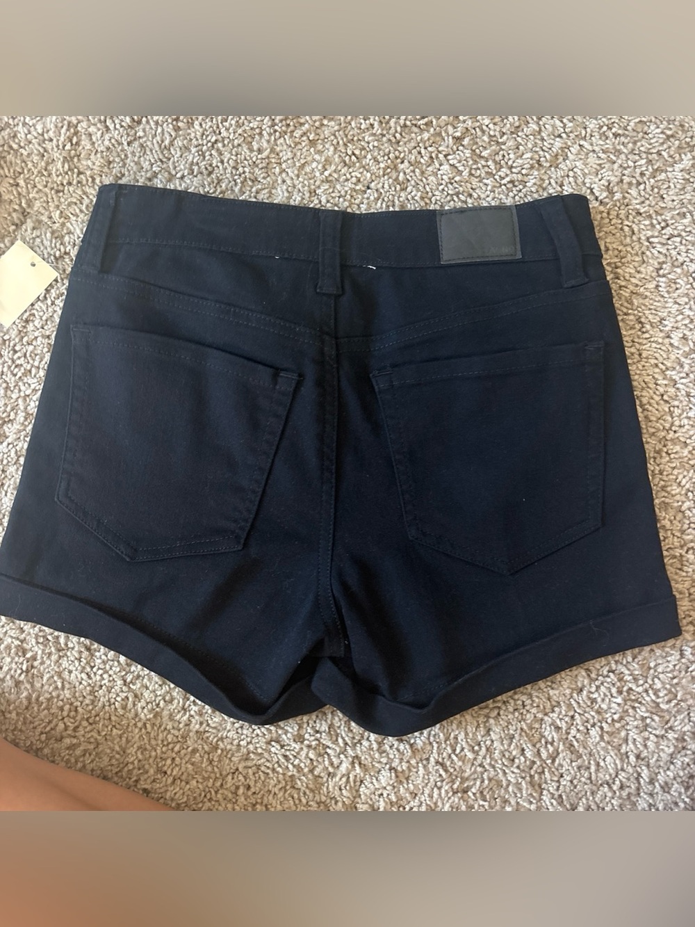 Black High Rise Jean Shorts